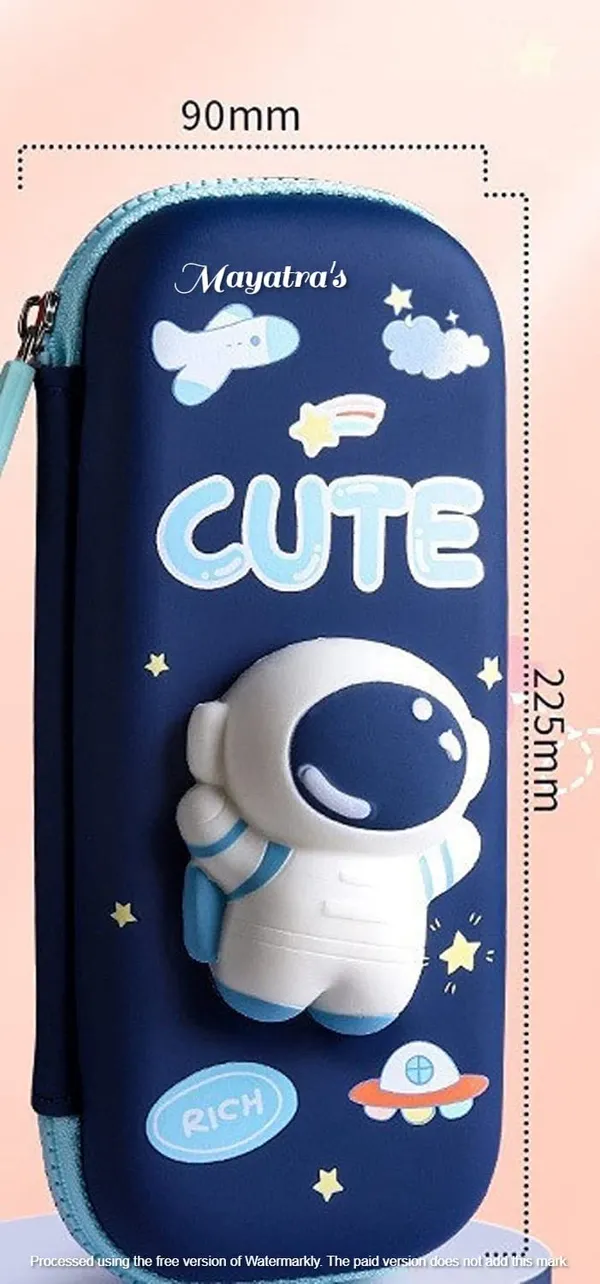 Multicolor_3D_Eva_Pencil_Case_For___Cute_Squishy_Cartoon_Large_Capacity_Zipper_Pencil_Case_For__,_Stationary_Storage_Box_Pencil_Holder_Return_Gifts_For___(Blue)