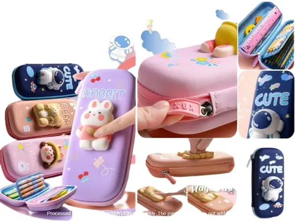 Multicolor_3D_Eva_Pencil_Case_For___Cute_Squishy_Cartoon_Large_Capacity_Zipper_Pencil_Case_For__,_Stationary_Storage_Box_Pencil_Holder_Return_Gifts_For