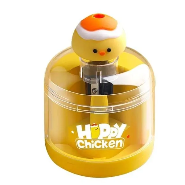 Multicolour_Cartoon_Electric_Pencil_Sharpener_Auto_Feedin_Clear_Shaving_Box_Nonslip_Mats_Mini_Sharpener_Cute_Mini_Electric_Pencil_Sharpener_For___(Yellow)