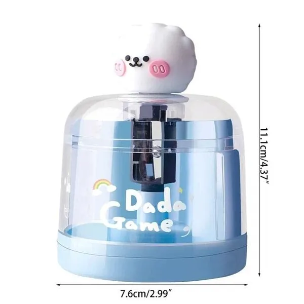 Multicolour_Cartoon_Electric_Pencil_Sharpener_Auto_Feedin_Clear_Shaving_Box_Nonslip_Mats_Mini_Sharpener_Cute_Mini_Electric_Pencil_Sharpener_For___(Yellow)