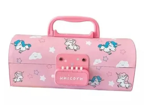 Multicolour_Multi_Function_Kid'S_Pen_&_Pencil_Box,_Suitcase_Style_Password_Lock_Pencil_Case,_Multi_Layer_Storage_Case,Stationary_Organizer_Case_For__,_Return_Gift_For