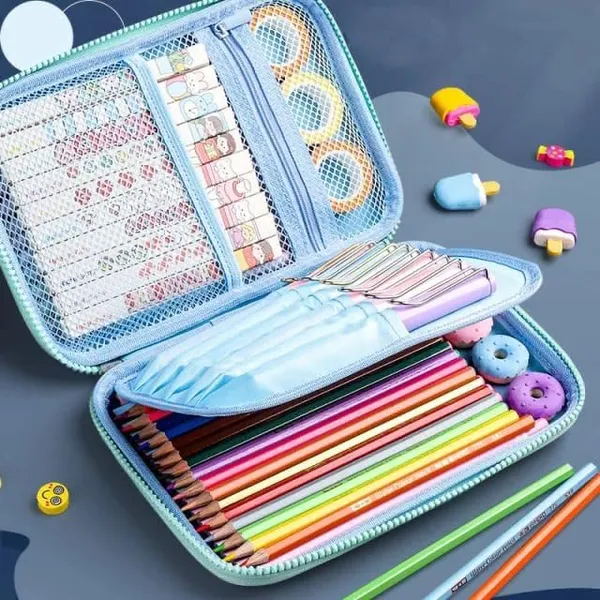 Multicolour_3D_Eva_Pencil_Bag_For__,Pencil_Case_Stationery,Largecapacity_Boys_And_Girls_Pencil_Pouches_Children'S_Student_Gift_Stationery_Box_Dinosaur