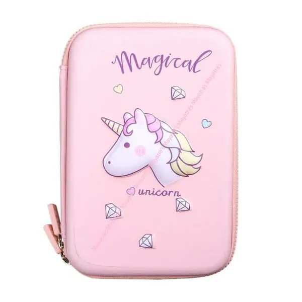 Multicolour_Pencil_Case_Eva_3D_Unicorn_Design_Pencil_Case_Box_Organizer_For_School_Supplies_Stationery_Pencil_Pouches_Large_Capacity_Pencil_Bag_With_Zipper_For