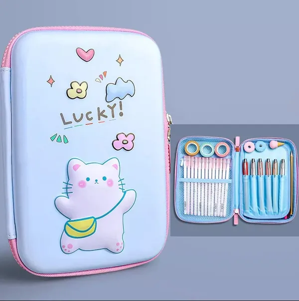 Multicolour_3D_Eva_Pencil_Case_For___Cute_Squishy_Cartoon_Large_Capacity_Zipper_Pencil_Case_For__,_Stationary_Storage_Box_Pencil_Holder_Return_Gifts_For
