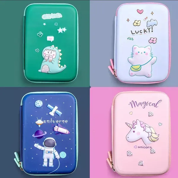 Multicolour_3D_Eva_Pencil_Case_For___Cute_Squishy_Cartoon_Large_Capacity_Zipper_Pencil_Case_For__,_Stationary_Storage_Box_Pencil_Holder_Return_Gifts_For