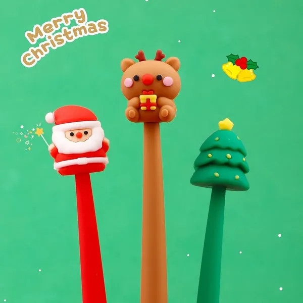 Multicolor_Kawaii_Merry_Christmas_Gel_Pens_For_Writinggel_Pen_With_Comfortable_Grip_For_Extra_Smooth_Writing,Stationery_For_School_&_Office,Birthday_Return_Gift,(Pack_Of_3_Pcs)
