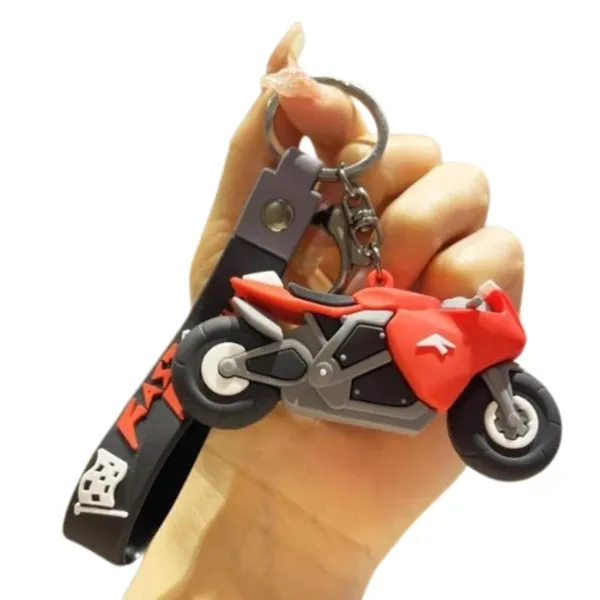Red_Kawaii_Racing_Bike_Rubber_Key_Rings/Keychain,3D_Rubber_Key_Chain,_Stylish_Design_Cartoon_Silicone_Keyrings_For_Home,Office,Car_Key_Rings,Best_Gift_Keychains_(Pack_Of_2_Pcs)