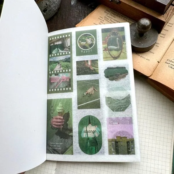 Multicolor_Magazine_Sticker_Booklet,Sticker_Book_Set_20_Sheets/240+_Paper_Retro_Creative_Notebook_Decoration_Stickers,Stickers_For_Project,_Japanese_Style_Stickers,Journals,Scrapbooking_(Green)