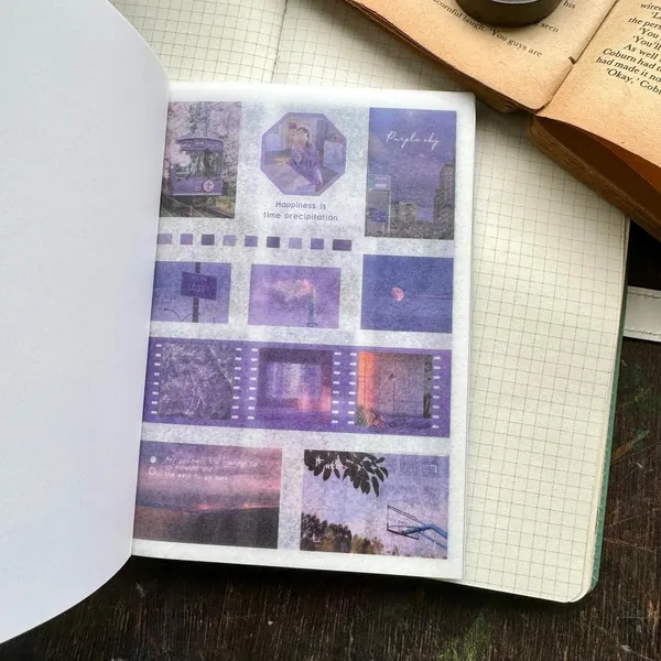 Multicolor_Magazine_Sticker_Booklet,Sticker_Book_Set_20_Sheets/240+_Paper_Retro_Creative_Notebook_Decoration_Stickers,Stickers_For_Project,_Japanese_Style_Stickers,Journals,Scrapbooking_(Purple)