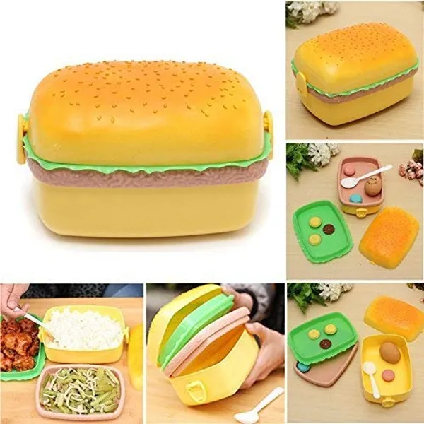 Multicolor___Abs_Plastic_Madwolf_Square_3_Containers_Sandwich_Burger_Shape_Tiffin_Lunch_Box_(Yellow,_500_Ml)_(Pack_Of_1)