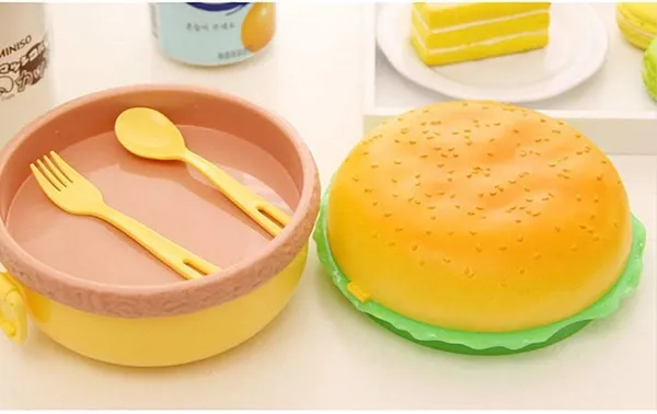 Multicolor_Burger_Shape_Lunch_Box_For___Tiffin_Box,_Lunch_Box_Leak_Proof_Plastic_Lunch_Box,_Lunch_Box_With_Compartments.