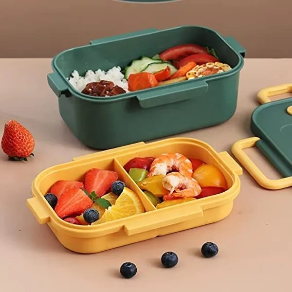 Multicolor_Double_Layered_Lunch_Box_|_|_Leak_Proof_|_Tiffin_Box_With_Handle_|_For_Women_And_Men_Office,___To_School_Easy_To_Carry|_1000_Ml_(White)