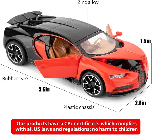 Mayatra's_1/32_Scale_Alloy_Bugatti_Toy_Car_-_Pull_Back_Model_with_Sound,_Bright_Lights_&_Realistic_Design_(Red)