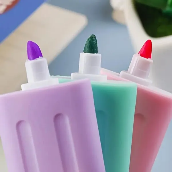 Multicolor_Icecream_Shape_Designer_Highlighters,Unique_Shades_Chisel_Tip_Fine_Grip_Marker_Pen,_Ideal_Gifts_For_Stationery(Pack_Of_6)(Multicolour)