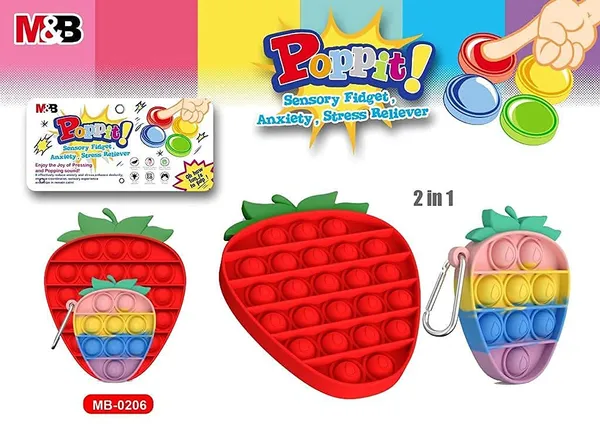 Multicolor_Pop_Fidget_It_Pop_N_Pop_Fruit_Keychain_Flexible_Fun_Learn_N_Play_Reversible_Double_Side_Sensory_Silicone_Stress_Relief_Toy._(Strawberry_2In1)
