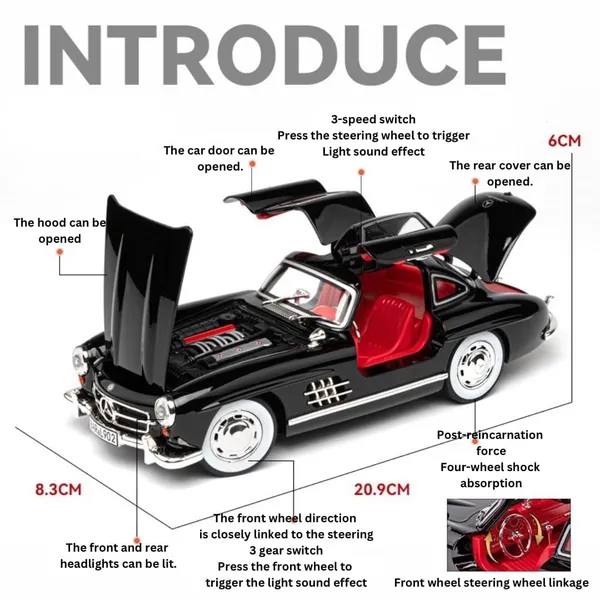 Mercedes-Benz_300SL_1:24_Die-Cast_Sports_Car_-_Alloy_Metal_Pullback_Toy_with_Lights_&_Music,_Openable_Doors,_for___(Black)