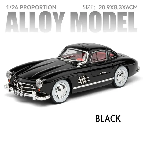Mercedes-Benz_300SL_1:24_Die-Cast_Sports_Car_-_Alloy_Metal_Pullback_Toy_with_Lights_&_Music,_Openable_Doors,_for___(Black)