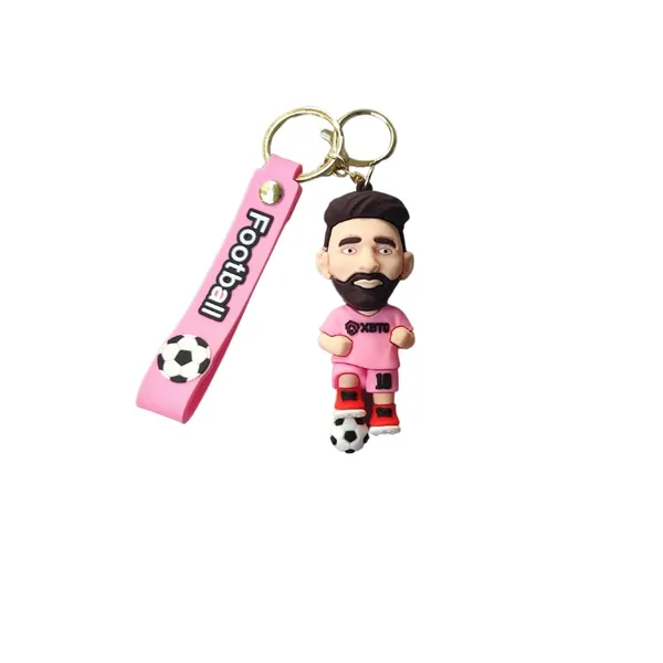 Multicolor_Cheers_On_Your_Team_With_Football_Player_Ronaldo_Messi_3D_Rubber_Keychain_With_Long_Ribbon_A_Vibrant_Accessory_For_Soccer_Fans_And_Collectors