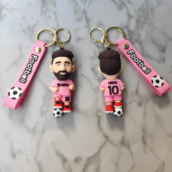 Multicolor_Cheers_On_Your_Team_With_Football_Player_Ronaldo_Messi_3D_Rubber_Keychain_With_Long_Ribbon_A_Vibrant_Accessory_For_Soccer_Fans_And_Collectors