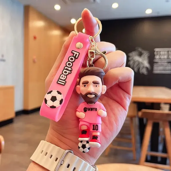 Multicolor_Cheers_On_Your_Team_With_Football_Player_Ronaldo_Messi_3D_Rubber_Keychain_With_Long_Ribbon_A_Vibrant_Accessory_For_Soccer_Fans_And_Collectors