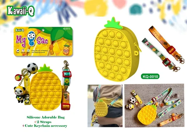 Multicolor_Pop_It_Shape_Sling_Bag_,_Silicone_Adorable_Bag_With_2_Straps_,Cute_Keychain_,_Shoulder_Bag_,_Fidget_Purse_For_Girls_,_Boys___Stress_Relief_Toys,_(Pineapple)
