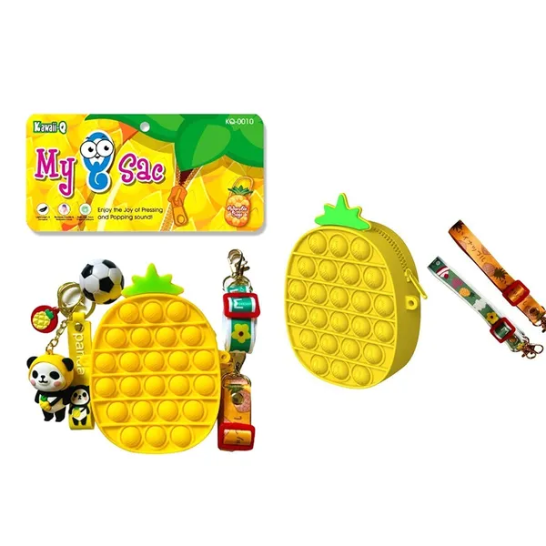 Multicolor_Pop_It_Shape_Sling_Bag_,_Silicone_Adorable_Bag_With_2_Straps_,Cute_Keychain_,_Shoulder_Bag_,_Fidget_Purse_For_Girls_,_Boys___Stress_Relief_Toys,_(Pineapple)