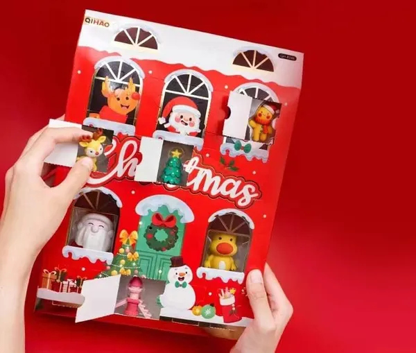 Multicolor_Christmas_Theme_Pencil_Eraser_For_School_Children,Cute_Erasers_For___Different_Shapes,Soft_Nondust_Stationary_Puzzle_Erasers,Gift_Box_Of_Eraser_(Pack_Of_1,_)