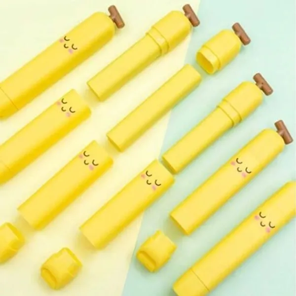 Multicolor_Creative_Banana_Eraser_With_Roller_Cleaner,Clean_&_Residuefree_For_Pencil_Writing_Stationery_For_Girls/__Birthday_Gift_(Pack_Of_2)