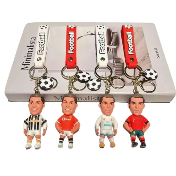 Multicolor_New_Football_Player_Keychainanime_Doll_Bag_Pendant,Action_Figure_Collection,Soccer_Star_Key_Chain,_Souvenirs,Toy_Gifts_For_Sports_Fans_&_Collectors(Pack_Of_4)