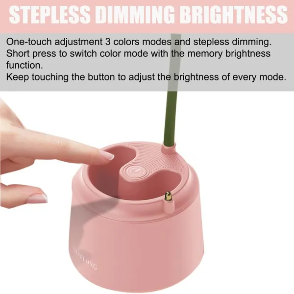 Multicolor_Kawaii_Cute_Led_Desk_Lamp_Desk_Accessories,Flower_Bird_Table_Lamp_Usb_Rechargeable,3_Color_Modes,Eye_Caring_Reading_Lamp_(Forest_Green)