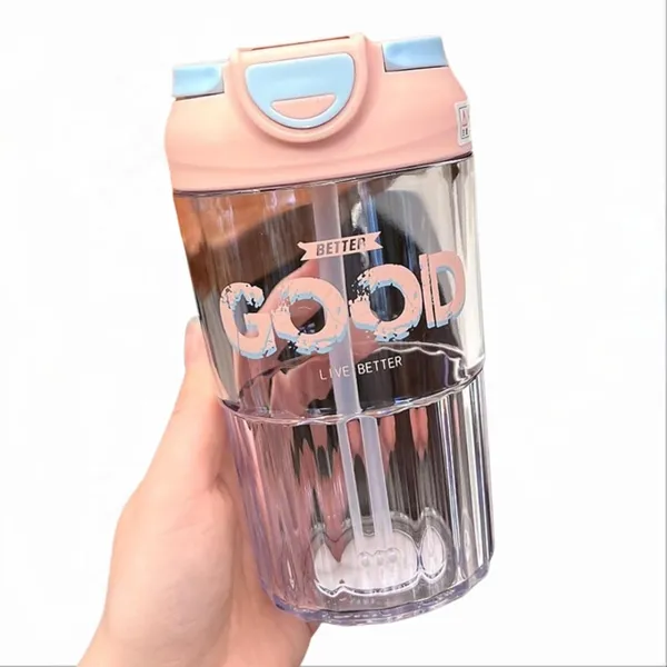 Pink_Drinking_Coffee_Cup_With_Straw_Dual_Plastic_Water_Bottle_Portable_Leakproof_Cute_Drinking_Cup/Stylish_Tumbler_For_Drinking_Beverages_For___And_Adults_480_Ml