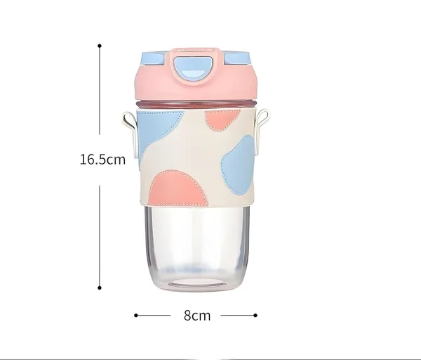 Multicolor_Plastic_Cup_With_Dual_Lid_Sipper_And_Straw_Leak_&_Spill_Proof_Tumbler,Coffee_Mug,Travel_Tumbler_For_Hot_&_Cold_Drinks_Like_Coffee,_Shake,Juice.Bpa_Free_500_Ml_(Brown)