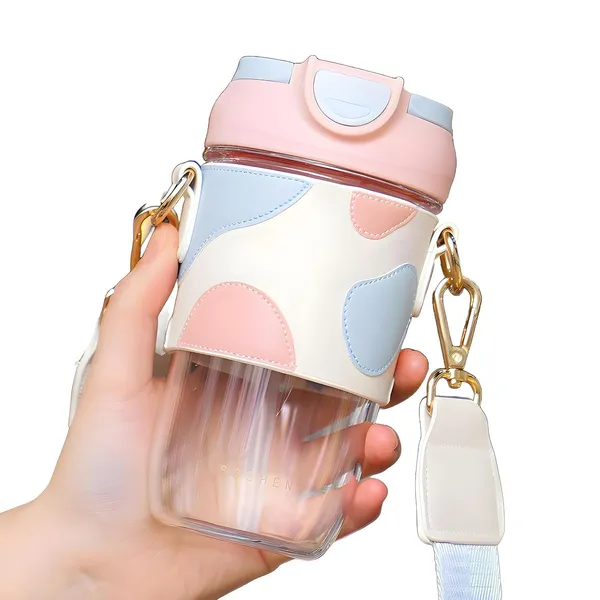 Multicolor_Plastic_Cup_With_Dual_Lid_Sipper_And_Straw_Leak_&_Spill_Proof_Tumbler,Coffee_Mug,Travel_Tumbler_For_Hot_&_Cold_Drinks_Like_Coffee,_Shake,Juice.Bpa_Free_500_Ml