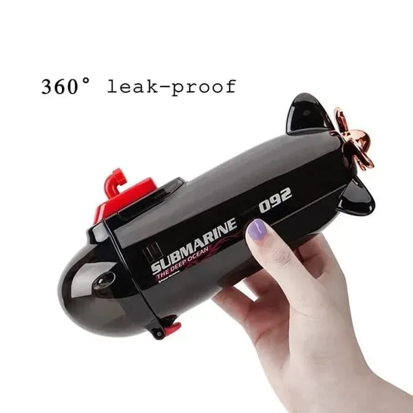 Red_Submarine_Shaped_Water_Bottle_For__,Antileak_Water_Bottle_For__,Tritan_Water_Bottle,Stylish_Water_Bottle_With_Sipper_For_Boys&Girls_Bpa_Free_380_Ml()_(Red)