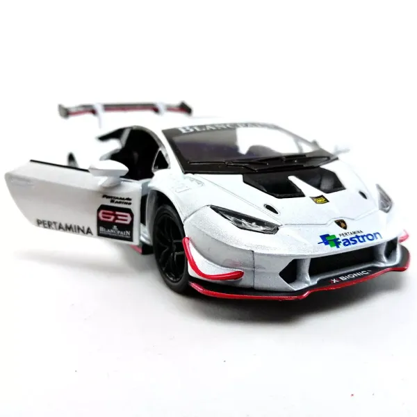 Kinsmart_White_Lamborghini_Huracan_Lp620_Metal_1:36_Diecast_Model_Car_For