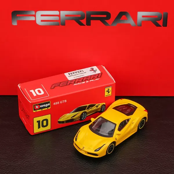 Bburago_1:64_Scale_Ferrari_488_GTB_Diecast_Metal_Model_Car_�_Premium_Race_Collection