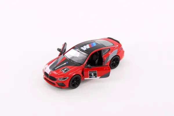 Kinsmart_Red_Bmw_M8_Competition_Coupe_Metal_1:38_Diecast_Model_Car_For