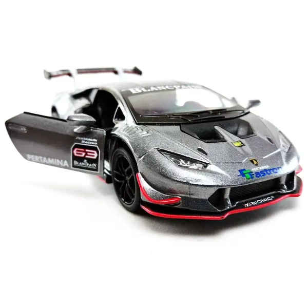 Kinsmart_Grey_Lamborghini_Huracan_Lp620_Metal_1:36_Diecast_Model_Car_For