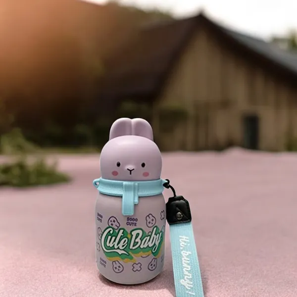 Multicolor_Rabbit_Edition_Stainless_Steel_Vacuum_Insulated_Water_Bottle_Water_Bottle_For___School,Bpa_Free_350Ml,Leak_Proof_(Purple)