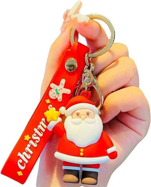 Multicolor_Cute_Kawaii_Christmas_Festival_Design_Backpack_Car_Key_Girls_Women_Men_Cartoon_Handbag_Wallet_Pvc_Keychain