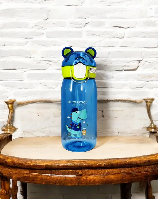 Multicolor_School_Bottle_For___Anti_Leak___Cartoon_Water_Bottle_For_Children_400_Ml_Tritan_Sipper_Bottle_For_School_Going___(Blue)