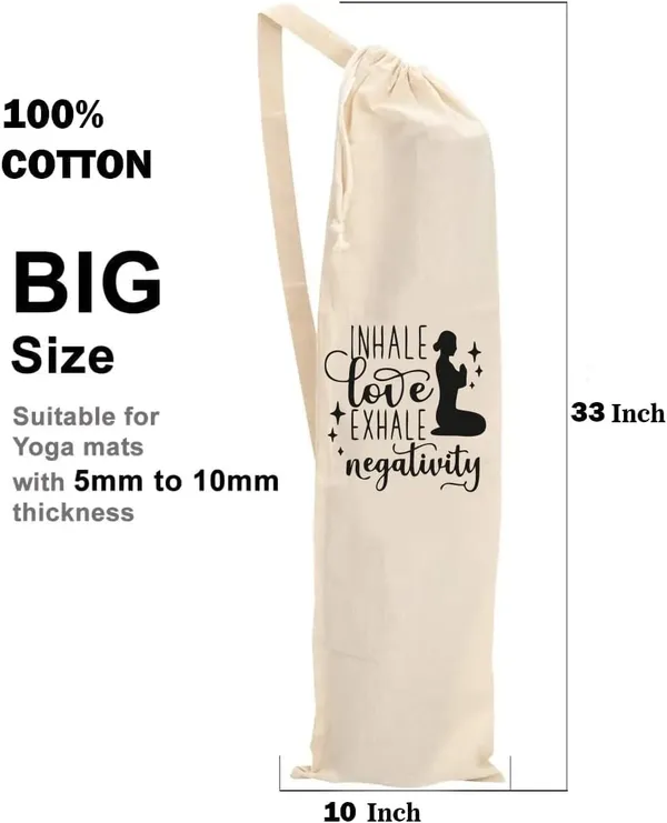 Multicolor_Organic_Large_Yoga_Mat_Tote_Bag_Cover_100%_Cotton_Lightweight,Washable_Yoga_Dust_Bag_With_Adjustable_Strap_Unisex_(Love)