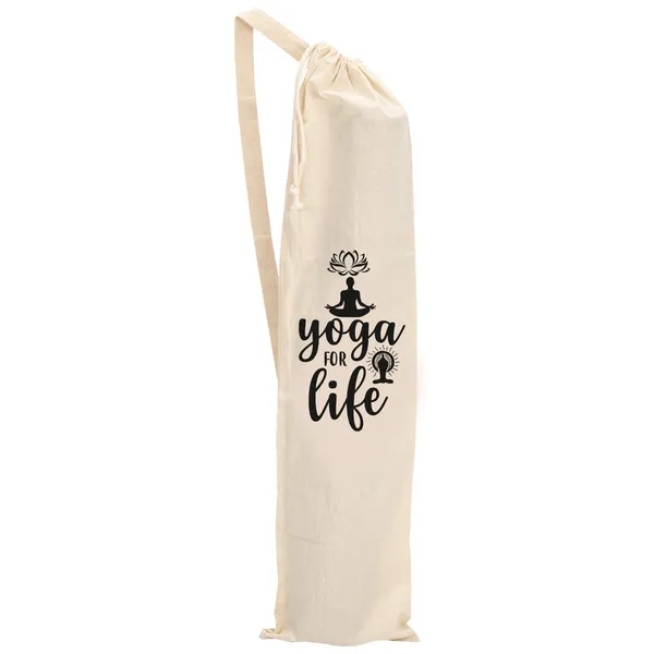 Multicolor_Theprintfactory_Yoga_For_Life_Cotton_Yoga_Mat_Bag/Cover_With_Shoulder_Strap_Cotton_Material_(Off_White)_Cotton_Carry_Bag_With_Strap_And_Drawstring_For_Yoga_Mat_Big_Size