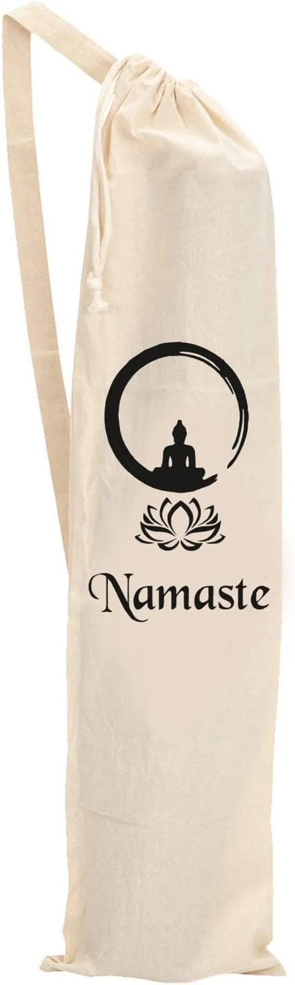 Multicolor_Organic_Large_Yoga_Mat_Tote_Bag_Cover_100%_Cotton_Lightweight,Washable_Yoga_Dust_Bag_With_Adjustable_Strap_Unisex_(Namaste)