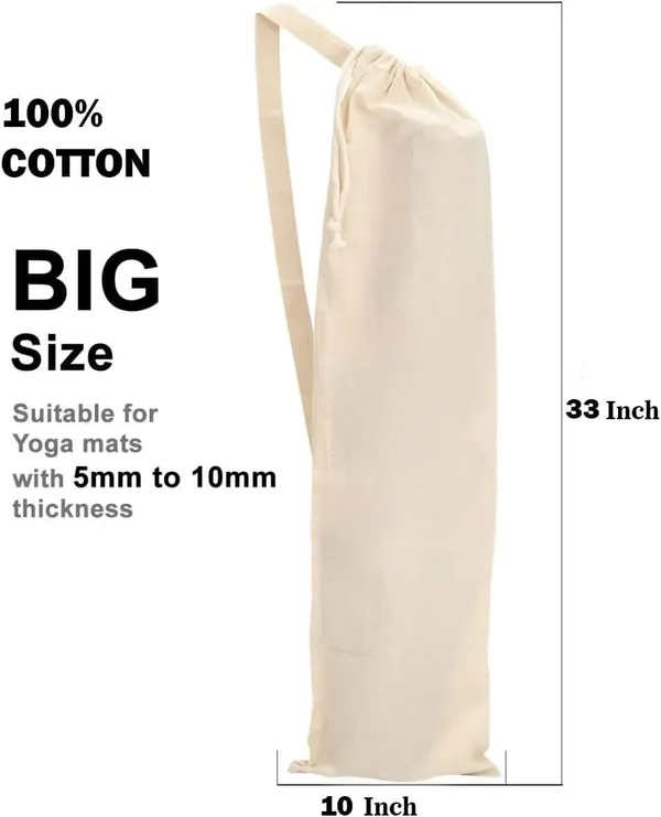 Multicolor_Organic_Large_Yoga_Mat_Tote_Bag_Cover_100%_Cotton_Lightweight,Washable_Yoga_Dust_Bag_With_Adjustable_Strap_Unisex_(Plain)