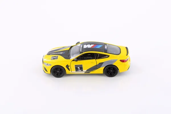 Kinsmart_Yellow_Bmw_M8_Competition_Coupe_Metal_1:38_Diecast_Model_Car_For