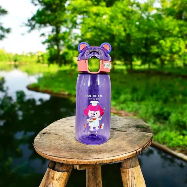 Multicolor_School_Bottle_For___Anti_Leak___Cartoon_Water_Bottle_For_Children_400_Ml_Tritan_Sipper_Bottle_For_School_Going___(Purple)