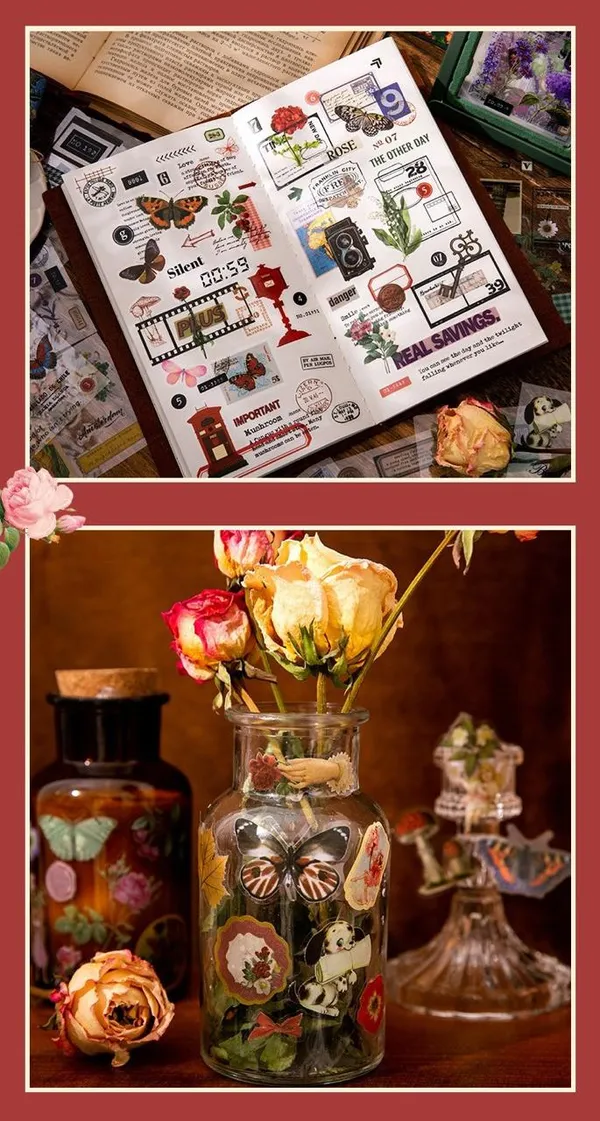 Multicolor_Floral_Scrapbooking_Sticker_Set,_Aesthetic_Natural_Plants_Flowers_Scrapbooking_Accessory_Kit,_Mushroom_Autumn_Maple_Leaf_Transparent_Waterproof_Stickers_For_Bullet_Journal