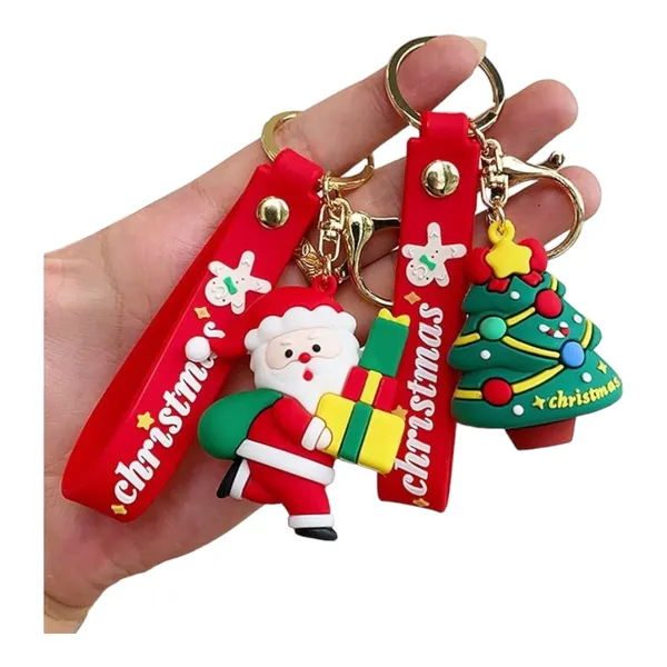 Multicolor_Cute_Kawaii_Christmas_Festival_Design_Backpack_Car_Key_Girls_Women_Men_Cartoon_Handbag_Wallet_Pvc_Keychain