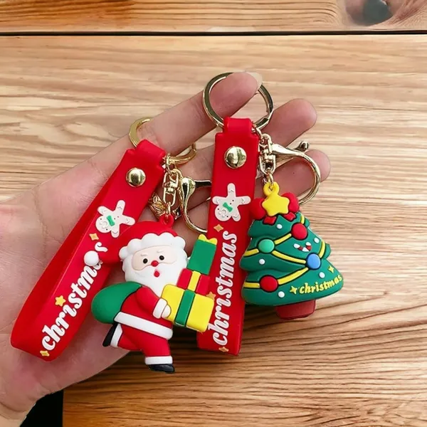 Multicolor_Cute_Kawaii_Christmas_Festival_Design_Backpack_Car_Key_Girls_Women_Men_Cartoon_Handbag_Wallet_Pvc_Keychain